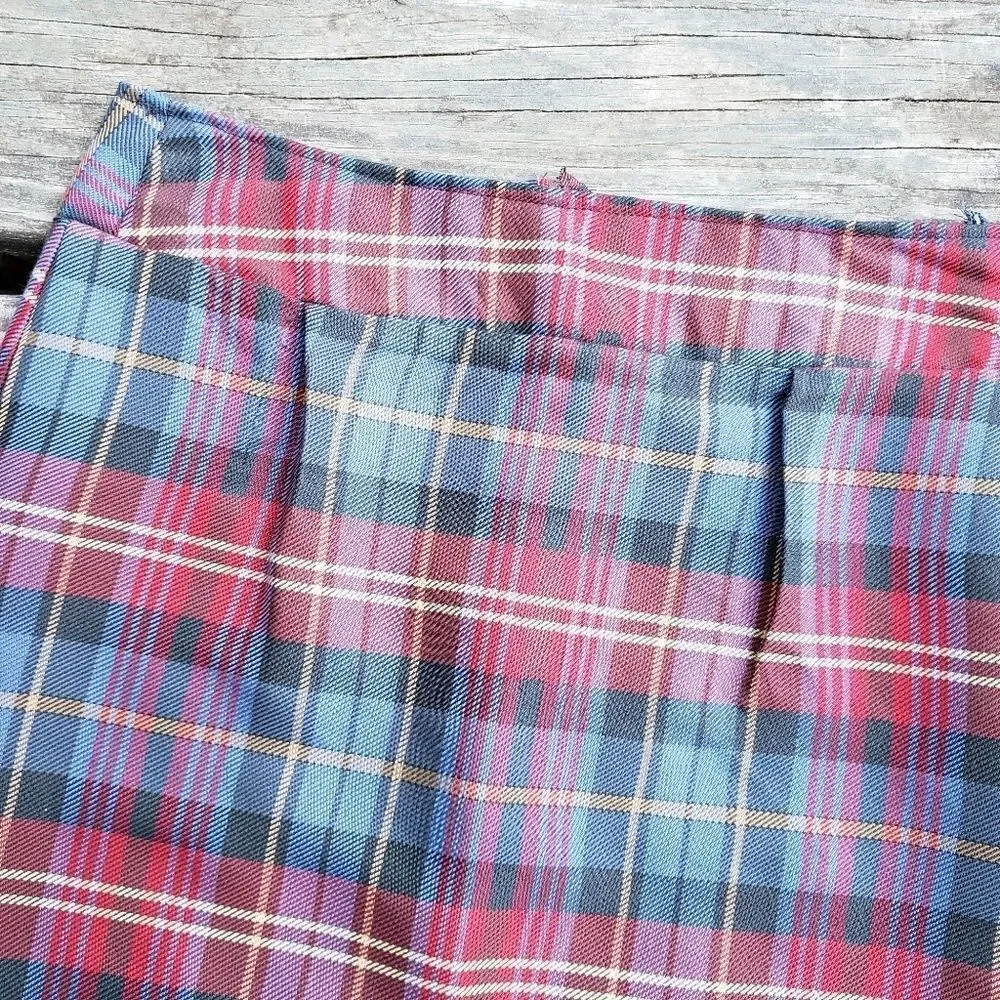 Homemade Plaid Pencil Skirt 24w - Picture 2 of 4